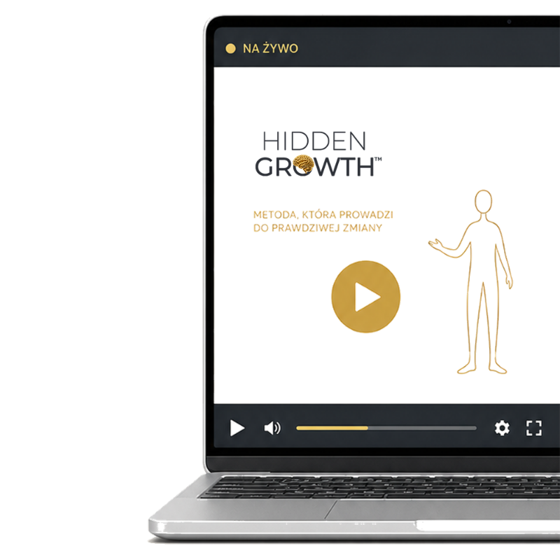Podgląd webinaru Hidden Growth na ekranie laptopa